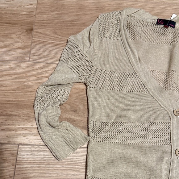 Beige Button-Up Cardigan - Picture 5 of 6